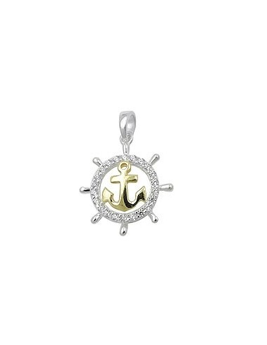 Hängsmycke Anchor With Zirconia Silver 925
