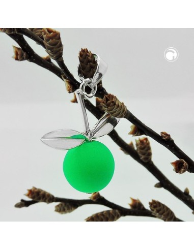 Hängsmycke Apple Lime Green Silver 925