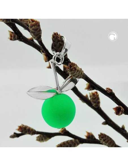 Hängsmycke Apple Lime Green Silver 925