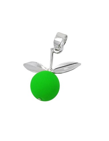 Hängsmycke Apple Lime Green Silver 925