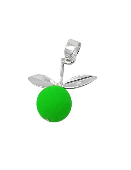 Hängsmycke Apple Lime Green Silver 925
