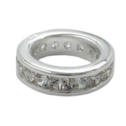 Hängsmycke Baptismal Ring Cubic Zirconia Silver 925