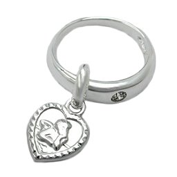 Hängsmycke Baptismal Ring Cz Silver 925