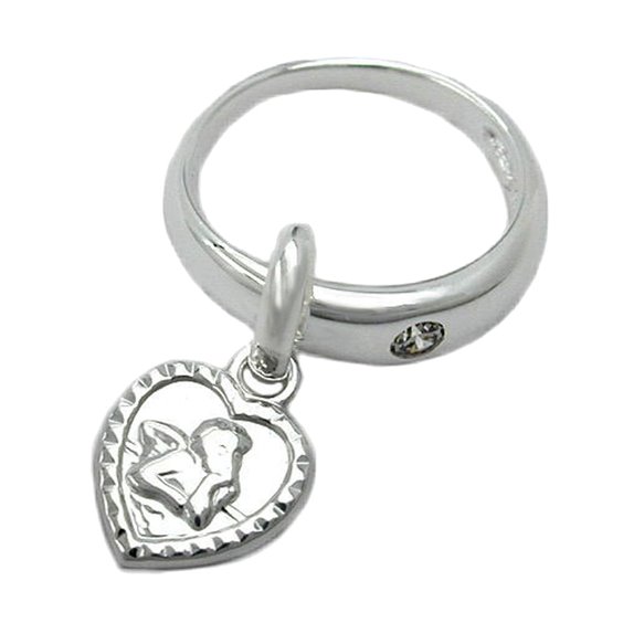 Hängsmycke Baptismal Ring Cz Silver 925