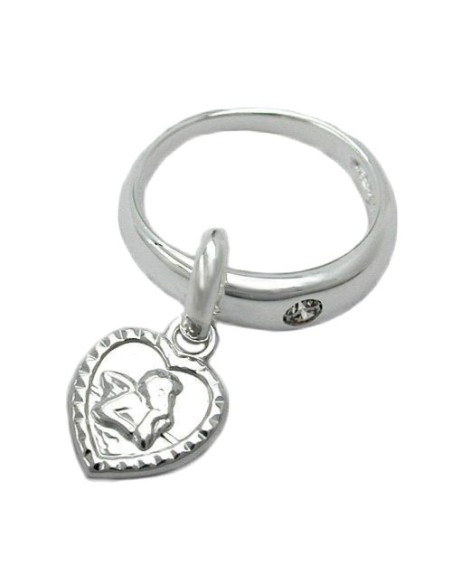 Hängsmycke Baptismal Ring Cz Silver 925