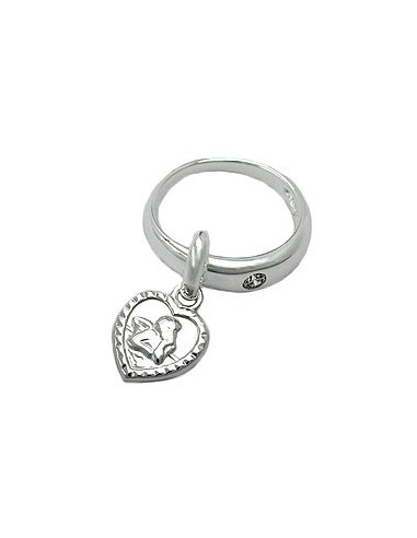 Hängsmycke Baptismal Ring Cz Silver 925