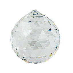 pendant ball clear crystal