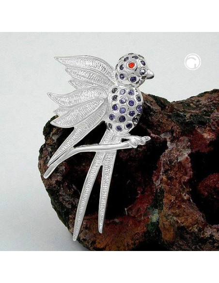 Hängsmycke Bird Lilac Eyes Silver 925