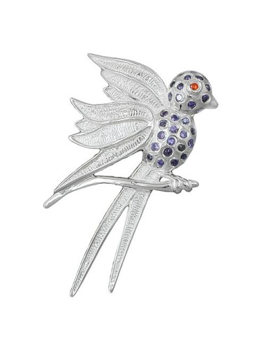 Hängsmycke Bird Lilac Eyes Silver 925