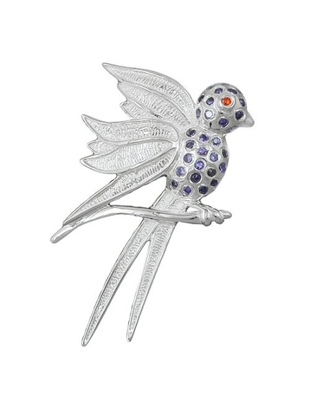Hängsmycke Bird Lilac Eyes Silver 925