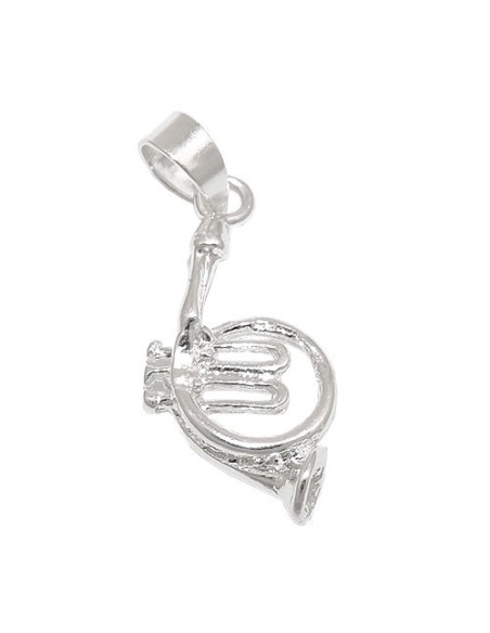 Hängsmycke Brass Instrument Horn Silver 925