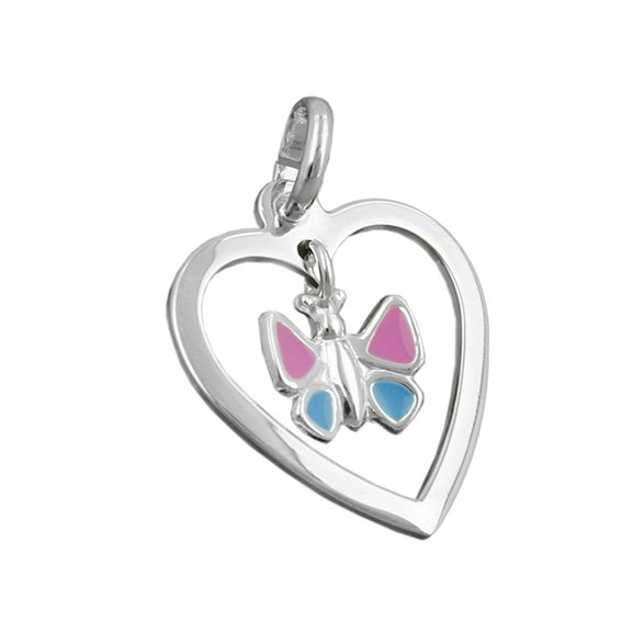 Hängsmycke Butterfly Heart Silver 925