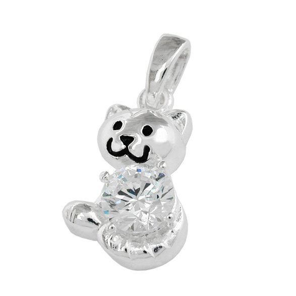 Hängsmycke Cat With Zirconia Silver 925