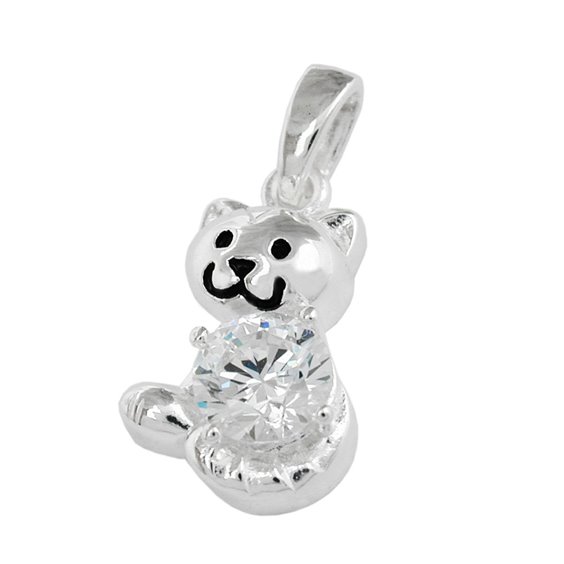 Hängsmycke Cat With Zirconia Silver 925