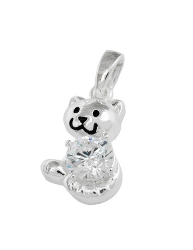 Hängsmycke Cat With Zirconia Silver 925