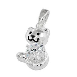 Hängsmycke Cat With Zirconia Silver 925