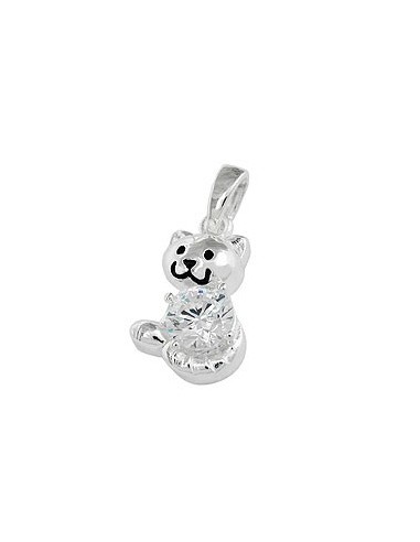 Hängsmycke Cat With Zirconia Silver 925