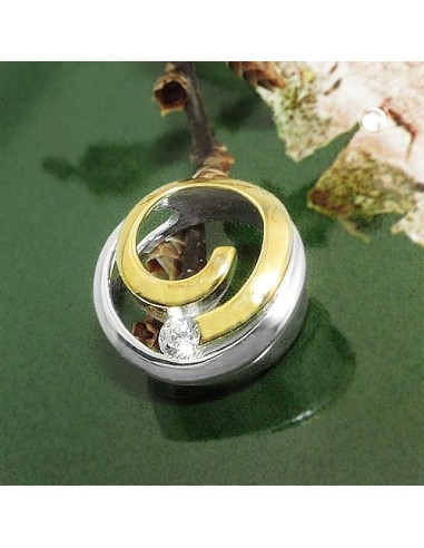 Hängsmycke Circle 2-Ton Zirconia Silver 925