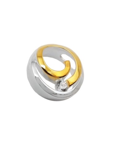 Hängsmycke Circle 2-Ton Zirconia Silver 925