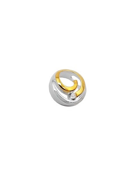 Hängsmycke Circle 2-Ton Zirconia Silver 925