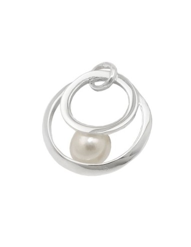 Hängsmycke Circle With Pearl Silver 925
