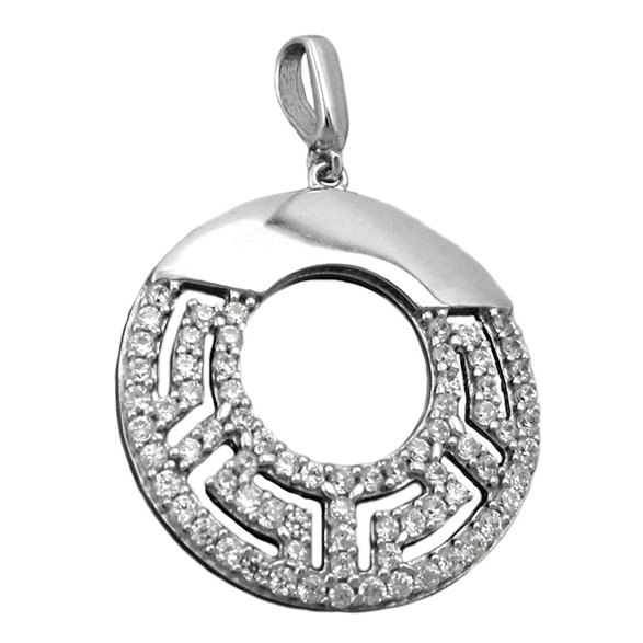 Hängsmycke Circle With Zirconia Silver 925