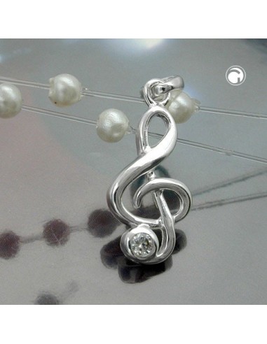 Hängsmycke Clef Zirconia Silver 925