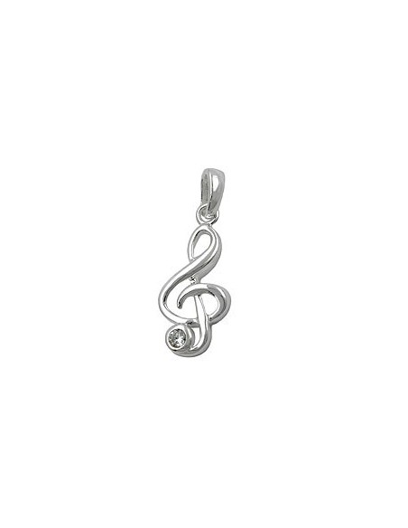 Hängsmycke Clef Zirconia Silver 925