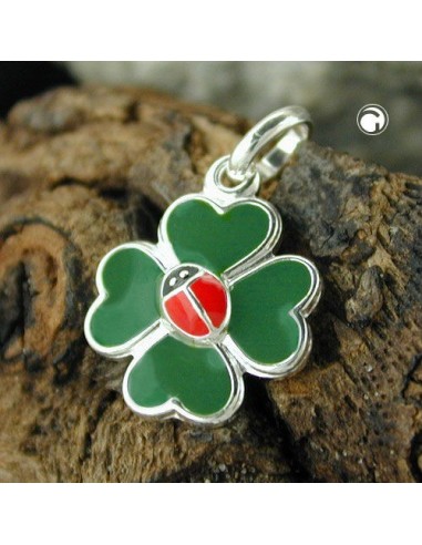 Hängsmycke Clover Leaf Beetle Silver 925