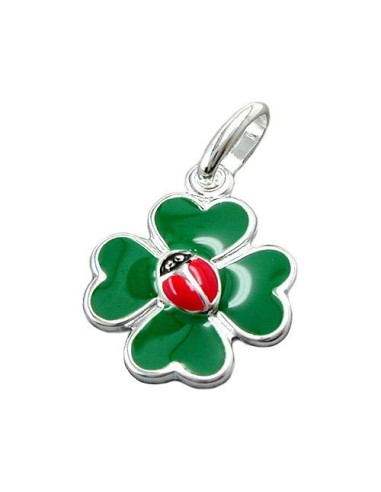 Hängsmycke Clover Leaf Beetle Silver 925