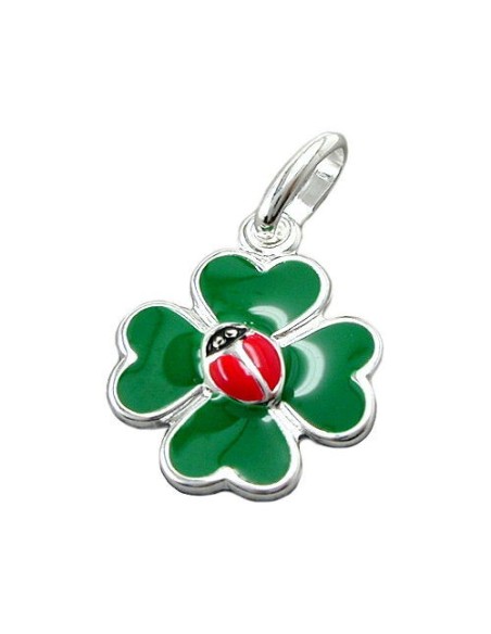 Hängsmycke Clover Leaf Beetle Silver 925