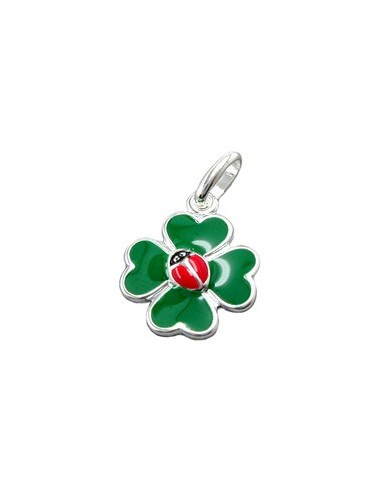Hängsmycke Clover Leaf Beetle Silver 925
