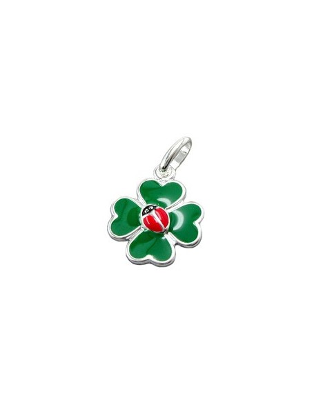 Hängsmycke Clover Leaf Beetle Silver 925