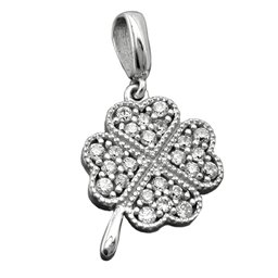 Hängsmycke Clover Zirconia Crystals Silver 925