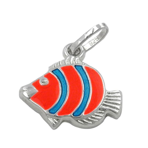 Hängsmycke Clown Fish Orange Silver 925