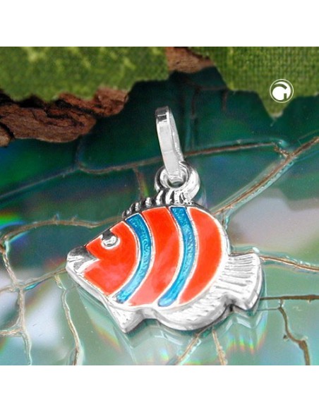 Hängsmycke Clown Fish Orange Silver 925