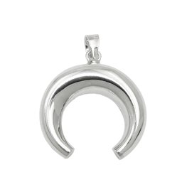 Hängsmycke Convex Moon Polished Silver 925