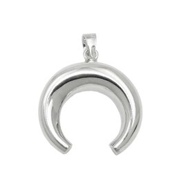 Hängsmycke Convex Moon Polished Silver 925