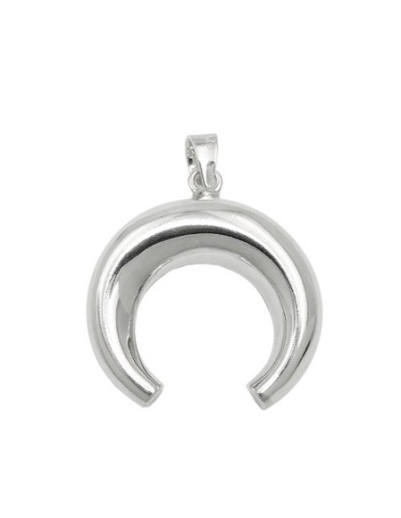 Hängsmycke Convex Moon Polished Silver 925