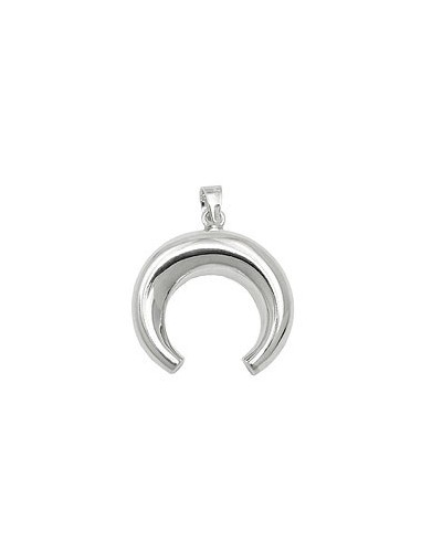 Hängsmycke Convex Moon Polished Silver 925