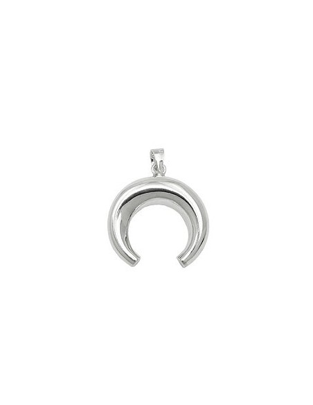 Hängsmycke Convex Moon Polished Silver 925