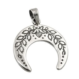 Hängsmycke Crescent Moon Oxid. Silver 925