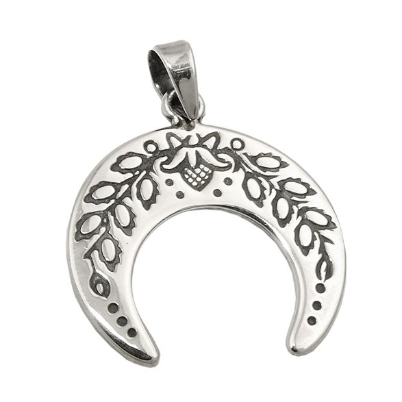 Hängsmycke Crescent Moon Oxid. Silver 925