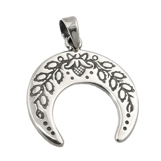 Hängsmycke Crescent Moon Oxid. Silver 925