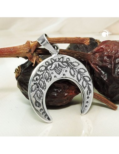 Hängsmycke Crescent Moon Oxid. Silver 925