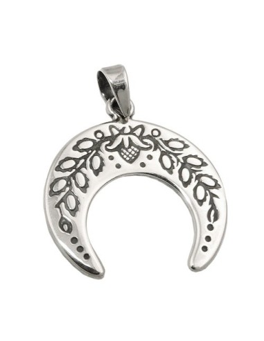 Hängsmycke Crescent Moon Oxid. Silver 925