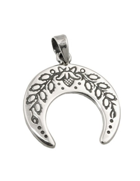 Hängsmycke Crescent Moon Oxid. Silver 925