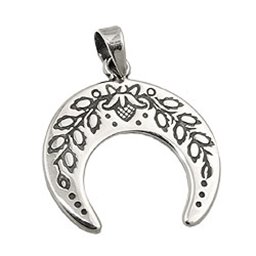 Hängsmycke Crescent Moon Oxid. Silver 925