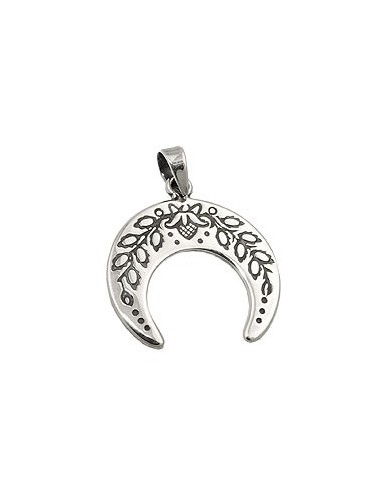 Hängsmycke Crescent Moon Oxid. Silver 925
