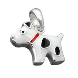 Hängsmycke Dog With Dots Silver 925
